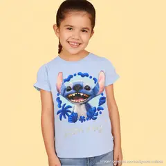 LILO & STITCH - Camiseta Niña con Estampado Manga corta Algodón