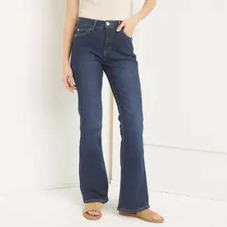 BASEMENT - Jean Flare Mujer Tiro medio