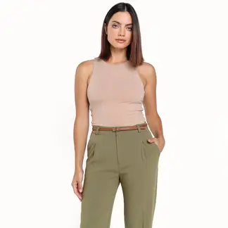 BASEMENT - Blusa Mujer Sin mangas de Algodón