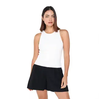 BASEMENT - Blusa Mujer Sin mangas de Algodón