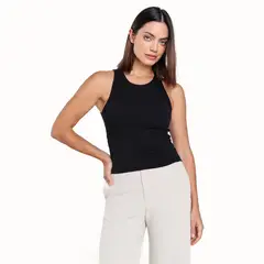 BASEMENT - Top esqueleto Mujer Sin mangas de Algodón