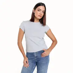 BASEMENT - Camiseta Mujer Manga corta de Algodón