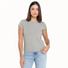 BASEMENT - Camiseta Mujer Manga corta de Algodón