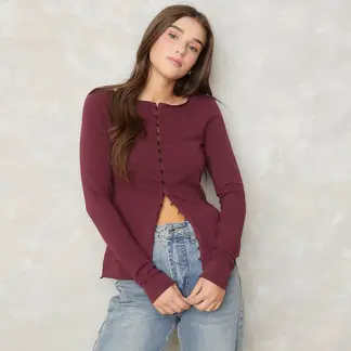 SYBILLA - Blusa Mujer Manga larga de Algodón