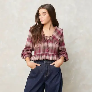 SYBILLA - Blusa Mujer de Rayas Manga larga de Algodón