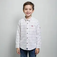 CONIGLIO - Camisa Niño de Cuadros Manga larga Algodón