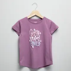 YAMP - Camiseta Niña con Estampado Manga corta Algodón