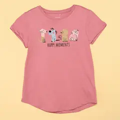 YAMP - Camiseta Niña con Estampado Manga corta Algodón