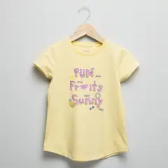 YAMP - Camiseta Niña con Estampado Manga corta Algodón