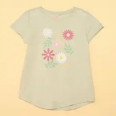 YAMP - Camiseta Niña con Estampado Manga corta Algodón