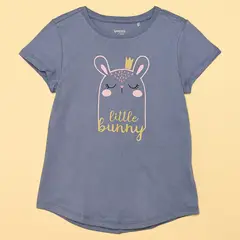 YAMP - Camiseta Niña con Estampado Manga corta Algodón