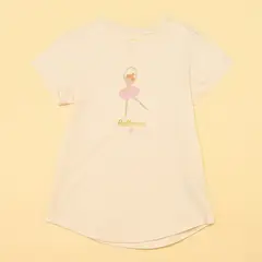 YAMP - Camiseta Niña con Estampado Manga corta Algodón