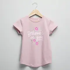 YAMP - Camiseta Niña con Estampado Manga corta Algodón