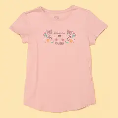 YAMP - Camiseta Niña con Estampado Manga corta Algodón