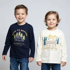 YAMP - Camiseta Niño Manga larga Algodón