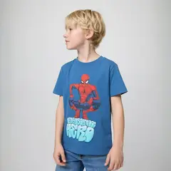 DISNEY - Camiseta Niño con Estampado Spiderman Manga corta Algodón Spider-man