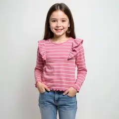 YAMP - Camiseta manga larga Niña Boleros Manga larga Algodón
