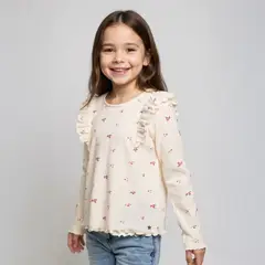 YAMP - Camiseta manga larga Niña Boleros Manga larga Algodón