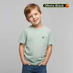 YAMP - Camiseta para Niño Manga corta de Algodón