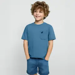 YAMP - Camiseta para Niño Manga corta de Algodón