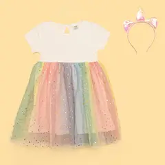 YAMP - Vestido Bebé niña Manga larga Algodón