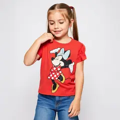 MINNIE - Camiseta Niña con Estampado Manga corta Algodón