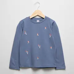 YAMP - Camiseta manga larga Niña Flores Manga larga Algodón