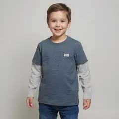 YAMP - Camiseta manga larga Niño Manga larga Algodón