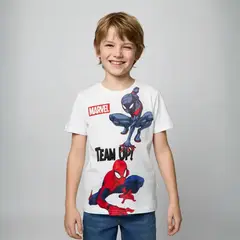 SPIDER MAN - Camiseta Niño con Estampado Spiderman Manga corta Algodón Spider-man
