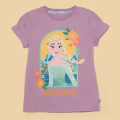 DISNEY - Camiseta Niña con Estampado Frozen Algodón Frozen