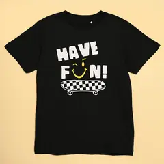 YAMP - Camiseta Niño con Estampado Manga corta Algodón