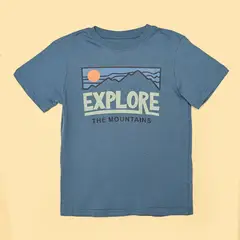 YAMP - Camiseta Niño con Estampado Manga corta Algodón