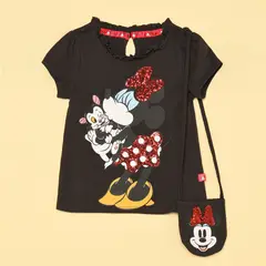 MINNIE - Camiseta Niña Manga corta Algodón