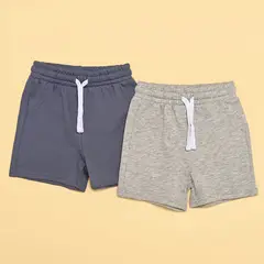 YAMP - Shorts Bebé niño Pack de 2 unidades Cintura elásticada Algodón
