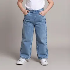 YAMP - Jean Niña con Cintura elásticada Algodón