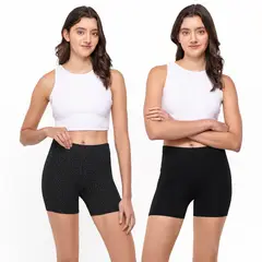 ELV - Shorts Niña Pack de 2 unidades con Cintura elásticada Algodón