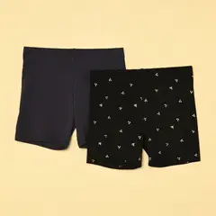 ELV - Shorts Niña Pack de 2 unidades con Cintura elásticada Algodón