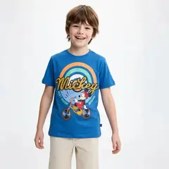 STD CHARACTERS - Camiseta para Niño con Estampado Mickey Manga corta Algodón