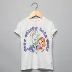 PAW PATROL - Camiseta Niña con Estampado Manga corta Algodón