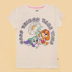 PAW PATROL - Camiseta Niña con Estampado Manga corta Algodón