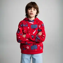DISNEY - Saco Niño con Estampado Con capucha Spiderman Algodón Spider-man