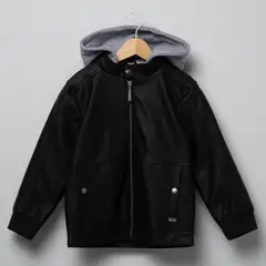 YAMP - Chaqueta Niño Efecto cuero Con capucha
