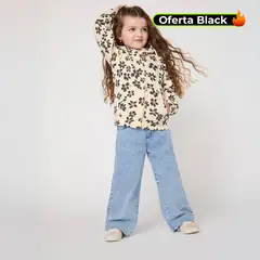 YAMP - Saco Niña con Estampado Con capucha