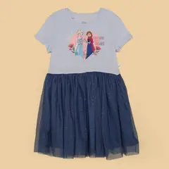 DISNEY - Vestido Niña Frozen Manga corta Frozen