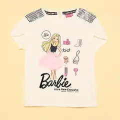 BARBIE - Camiseta Niña con Estampado Manga corta Algodón