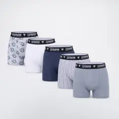 FEDERATION - Boxer Niño Pack de 5 unidades Cintura elásticada de Algodón
