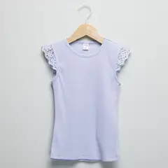 YAMP - Camiseta Niña con Ojalillo Algodón