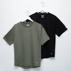 DIADORA - Camisetas deportivas Niño Pack de 2 unidades con Logo Manga corta