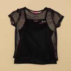 BARBIE - Camiseta Niña Manga corta Algodón