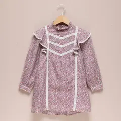 CONIGLIO - Vestido Niña Flores Manga larga Algodón
